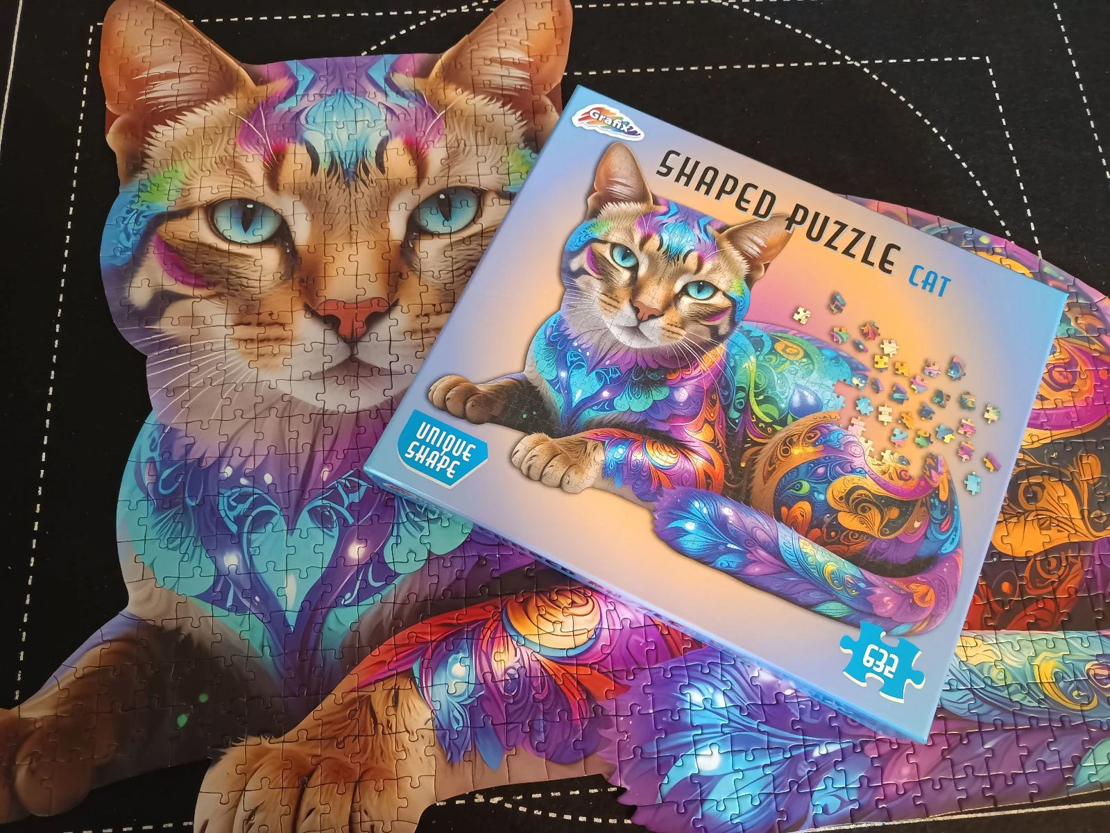 Puzzle GRAFIX 632 pièces - chat multicolore 